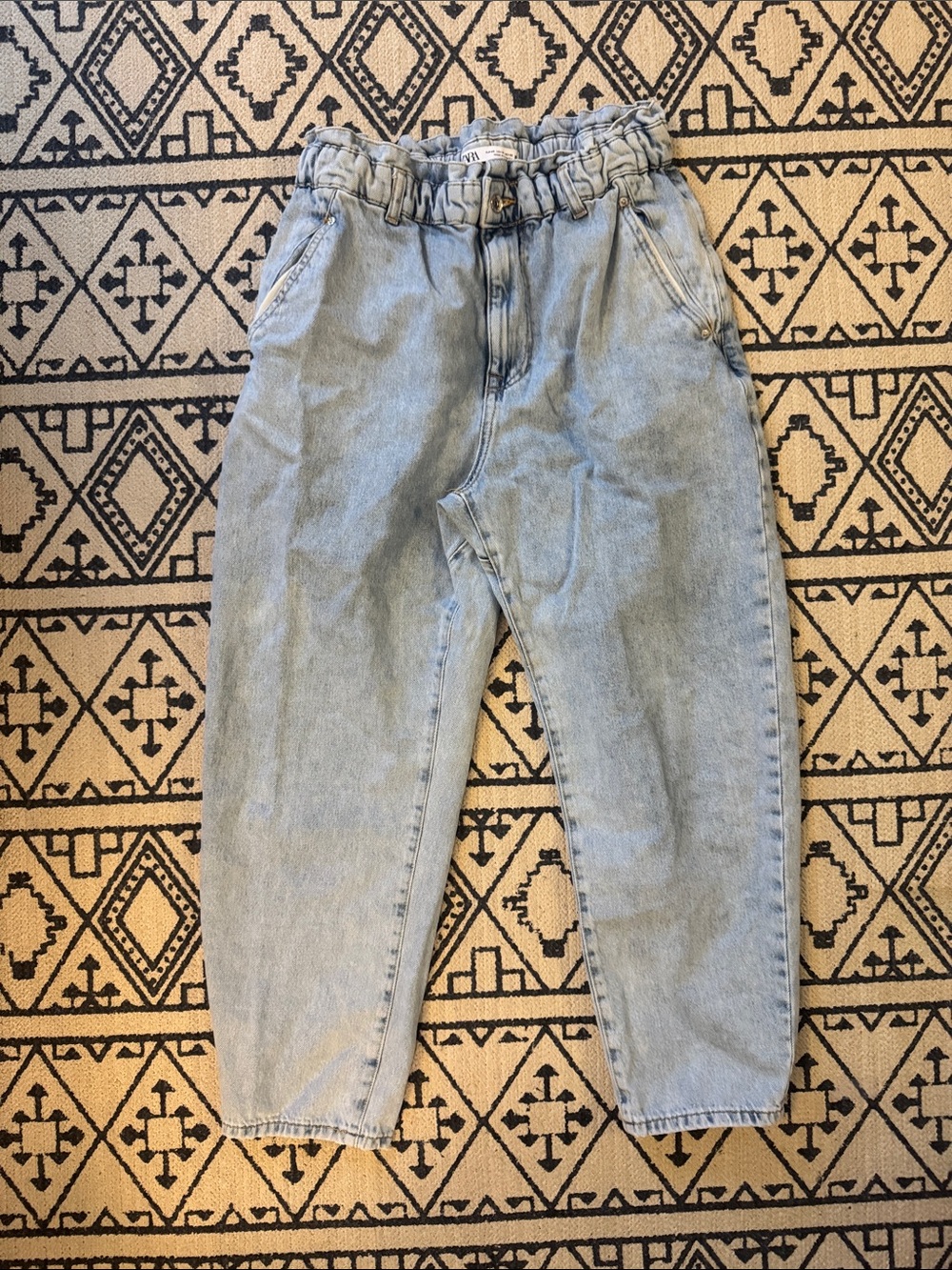 Zara Light Blue high waist Denim Pants